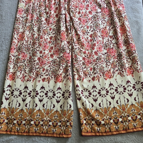 Maison d'Amelie Paris High Rise Wide Leg Pull On Boho Pants size medium - Picture 12 of 16